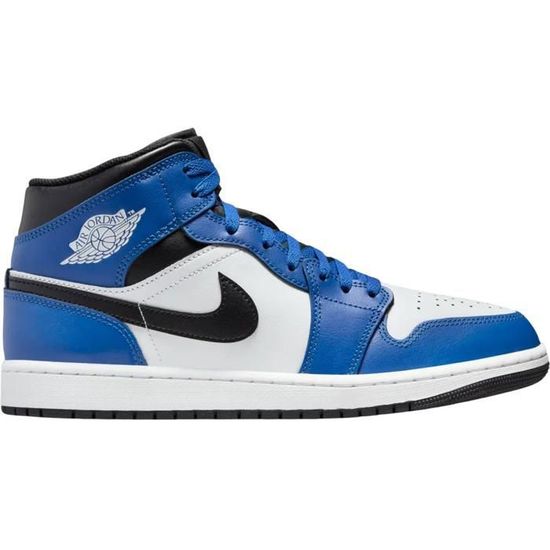 Chaussures Nike Air Jordan Mid Bleu Lacets Synthétique