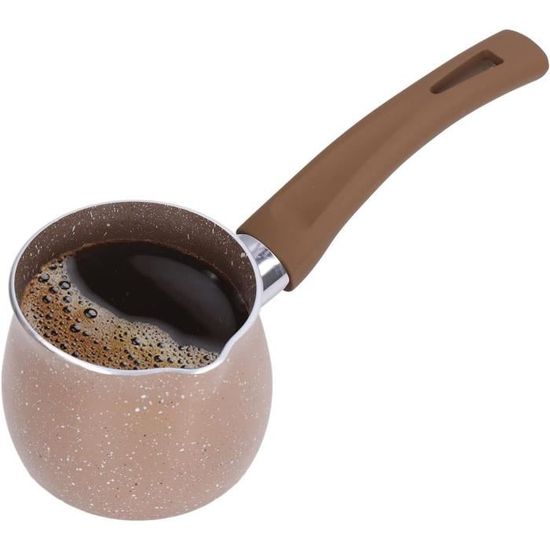 Petite Casserole à Café Ou Lait 600 Ml - Acier Inoxydable 304 Avec Poignée En Bois - Pour Cuisine, Camping, Pique-nique