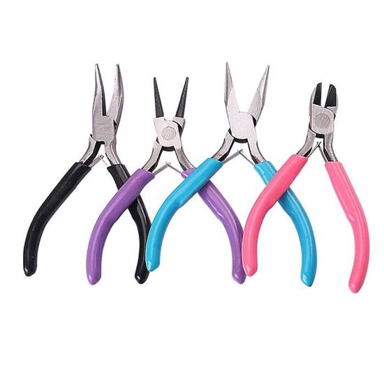 Lot De 4 Pinces à Bijoux DIY - Pour Boucles, Perles Et Travaux Manuels - Alliage Robuste