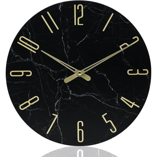 Horloge Murale Radio-pilotée ACCSHINE - 30cm, Sans Tic-tac, Design Moderne - Pour Cuisine, Bureau, Chambre - Pile AA Incluse