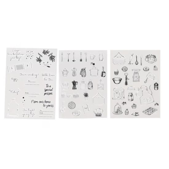 Tampon En Silicone Transparent Thème Café & Souris - 16x11 Cm, Réutilisable | Pour Scrapbooking, Cartes DIY, Décoration