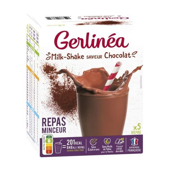 Gerlinea Milk Shake Substitut De Repas Saveur Chocolat 5 Repas 150 G Cdiscount Au Quotidien
