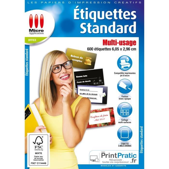 600 ETIQUETTES STANDARD Multi Usages 6 05 X 2 96 Cm Achat Vente 600-etiquettes-standard-multi-usages-6-05-x-2-96-cm-achat-vente