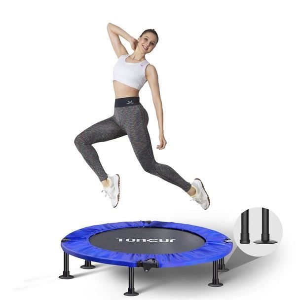 Trampoline de Fitness - Toncur - Appareil de Fitness élastique avec ventouses antidérapantes, Pliable 102 cm, Max. 150 kg