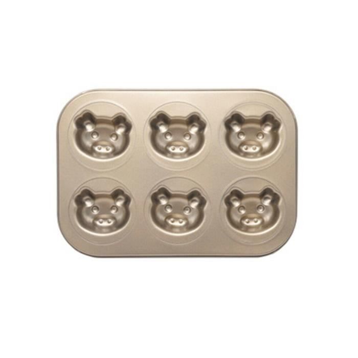 ensemble d'accessoires de cuisine Mini moule à gâteau Madeleine, moule à biscuits ovale antiadhésif à 6 cavités go5307