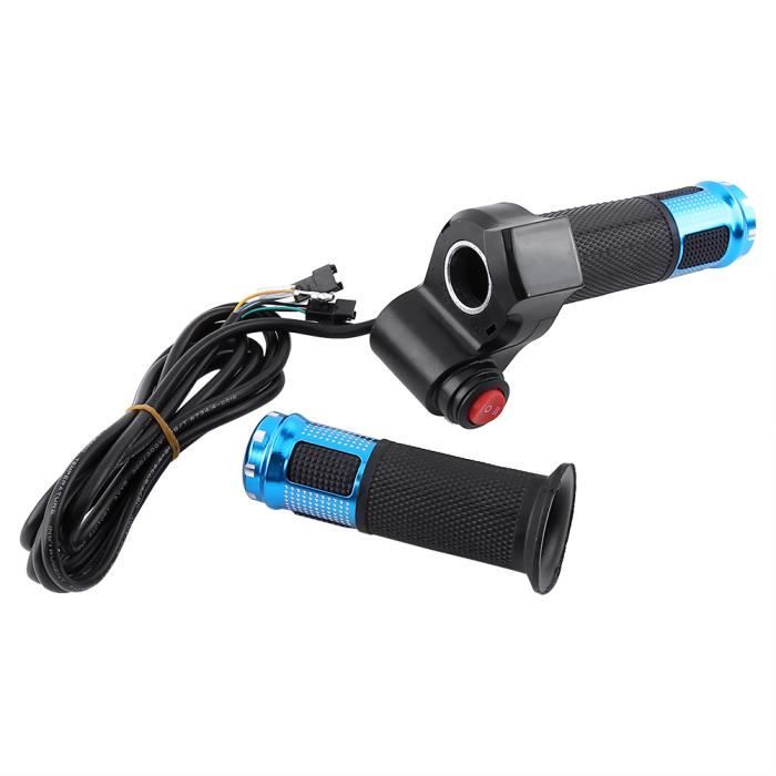 Guidon de Poignée Régularisateur Accélérateur Électrique et Verrouillage du Clé d'Alimentation Pour Scooter Vélo VTT ( Couleur : Bul