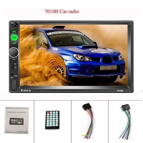 Podofo universel 2 din voiture lecteur multimédia Autoradio 2din Autoradio 7- écran tactile vidéo MP5 - Type 7010B Radio Only