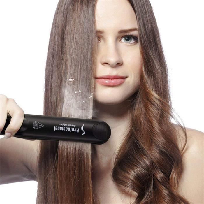 Fer à lisser cheveux fer plat professionnel Steampod fer à lisser vapeur