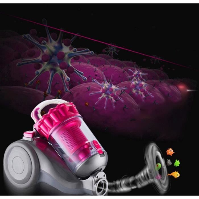 2600W Haute puissance Multi-Système Silence Cyclonique Aspirateur Vide Aspirateur ménager à main (ROUGE)