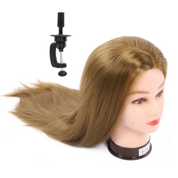 Cuque tête de formation de coiffure Tête de mannequin pratique mannequin cosmétologie poupée coiffure formation tête avec