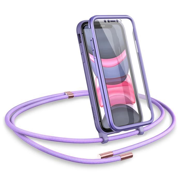 Supgear coque antichoc 360 bumper housse cover Intégrale anti-choc bumper iPhone 11 violet