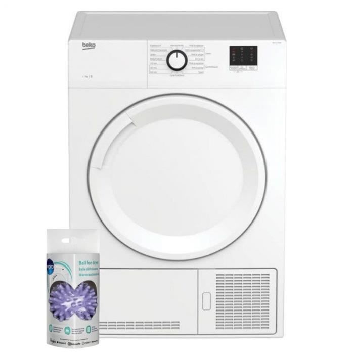 BEKO Sèche-linge frontal Condensation 7kg Electronique Technologie Aquawave 56 Blanc