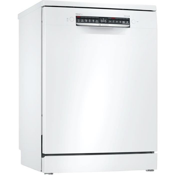 Lave-vaisselle pose libre BOSCH SMS4HTW47E SER4 - 12 couverts - Induction - L60cm - 44 dB - Blanc