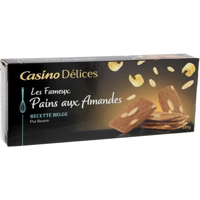 CASINO DELICES Pains aux amandes - Pur beurre - 100g