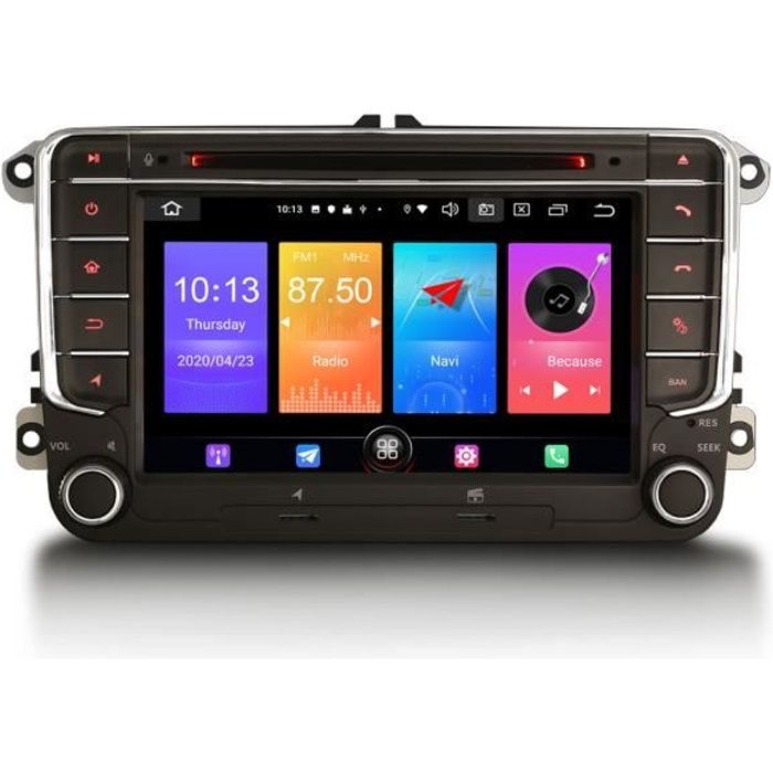 Android 10 DAB + Autoradio CarPlay DVD pour VW Passat Polo Golf 5/6 Touran Eos Seat Sharan Tiguan Transporter Octavia superbe