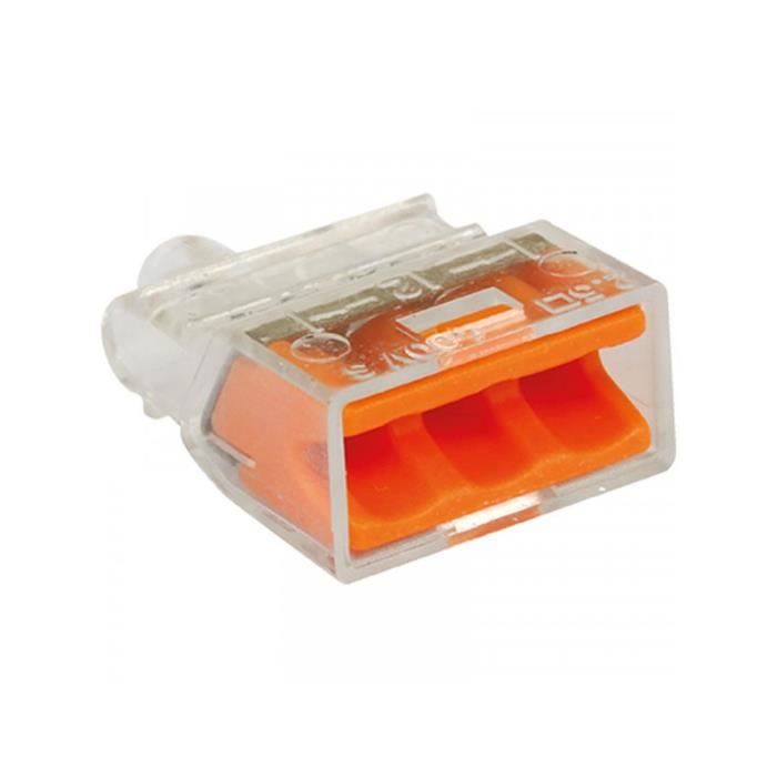 EUR'OHM - Lot de 100 connecteurs transparents 3P (70053)
