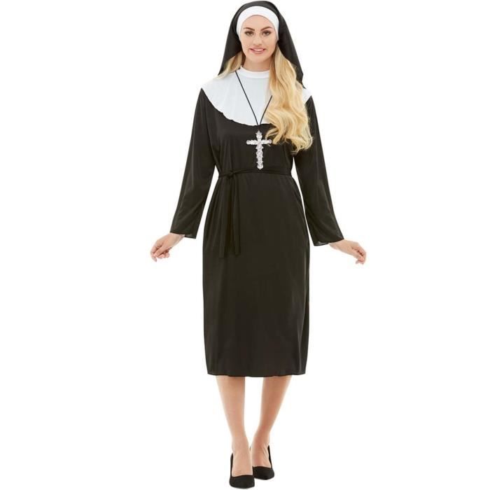 Déguisement nonne pour femme ▶ Religieux, Nun, Sister Act, Professions - Noir