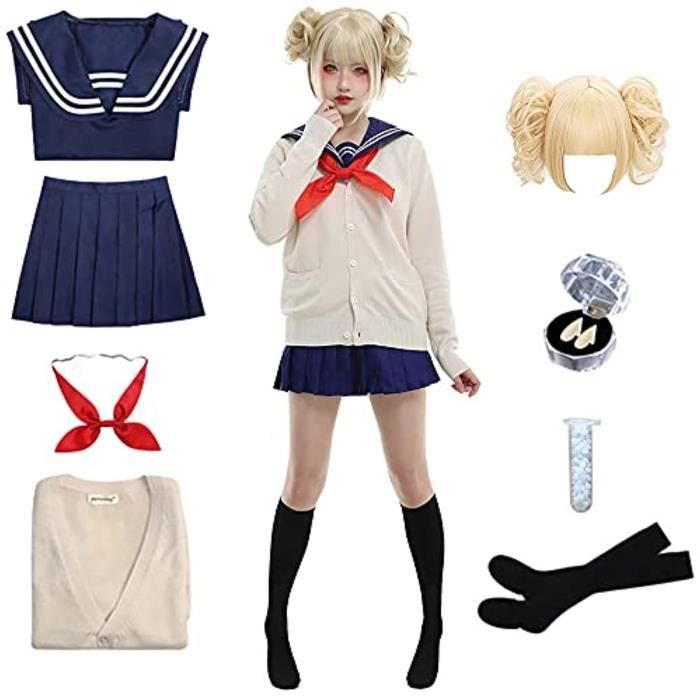 Robe Himiko Toga Cosplay tenue uniforme scolaire marin JK robe Halloween Anime Costumes ensemble complet avec accessoires f