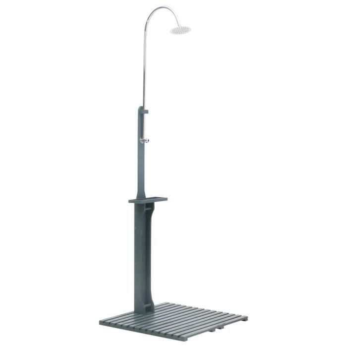 Douche de jardin Anthracite Bois - Douche Extérieure