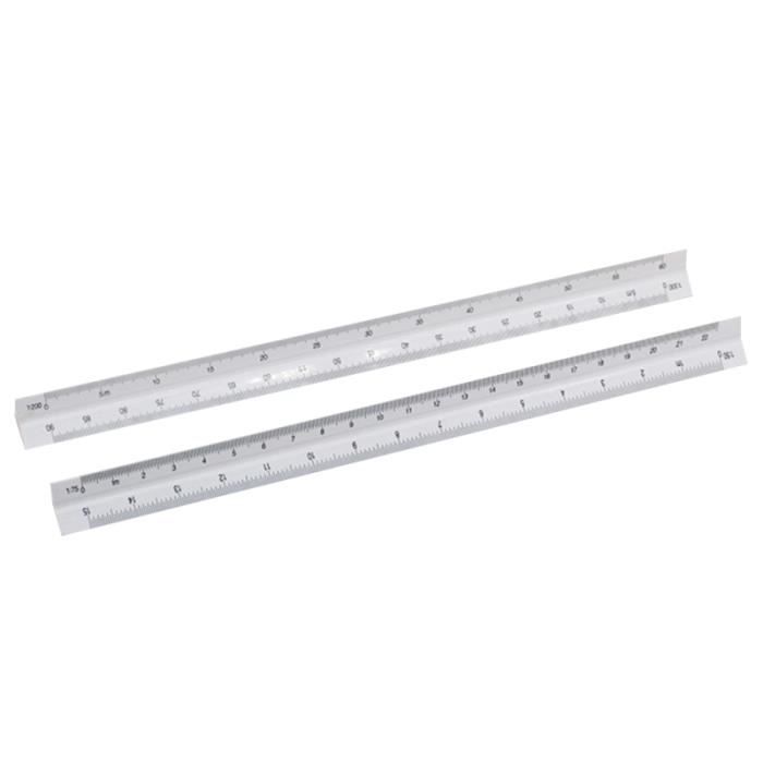 2 pièces mesure précise en plastique outil de dessin triangulaire règle d'échelle pour PACK APPAREILS REPASSAGE-COUTURE