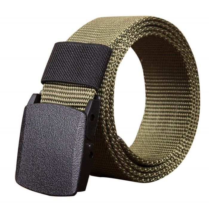 Armée VerteFemmes Ceinture en Toile avec Le Tissage Pantalons Simple Respirante Sports De Plein Air Travail Baudrier