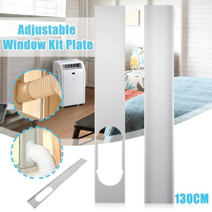 2PCs kit Glissière de fenêtre 130cm Pr Mobile Climatiseur Climatisation Portable Portatif