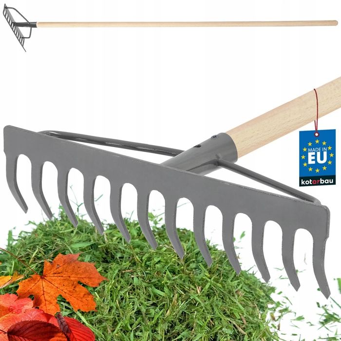 Râteau Désherbage Acier Carbone - 5 à 8 Dents - Outil Jardin Solide Pour Désherber Et Déchaumer