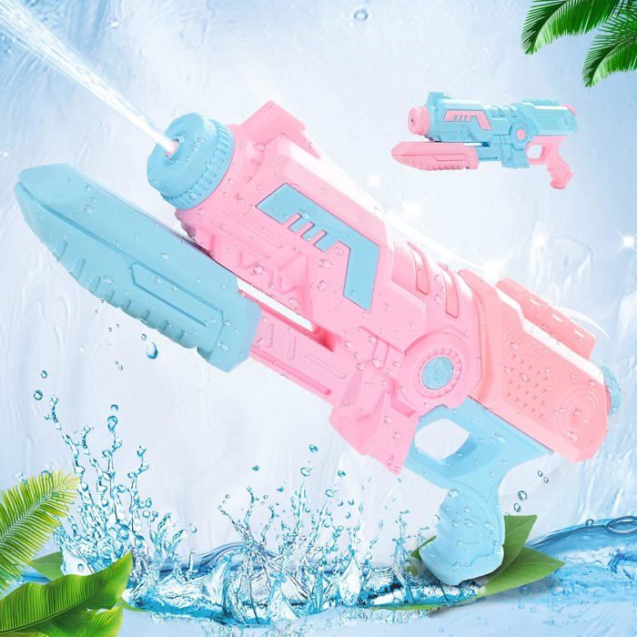 Pistolet à eau à sac à dos, pistolet à eau ours astronaute, pistolet pour enfants avec réservoir à dos, jouet pour jeux d'été en plein air, piscine, plage et activités familiales