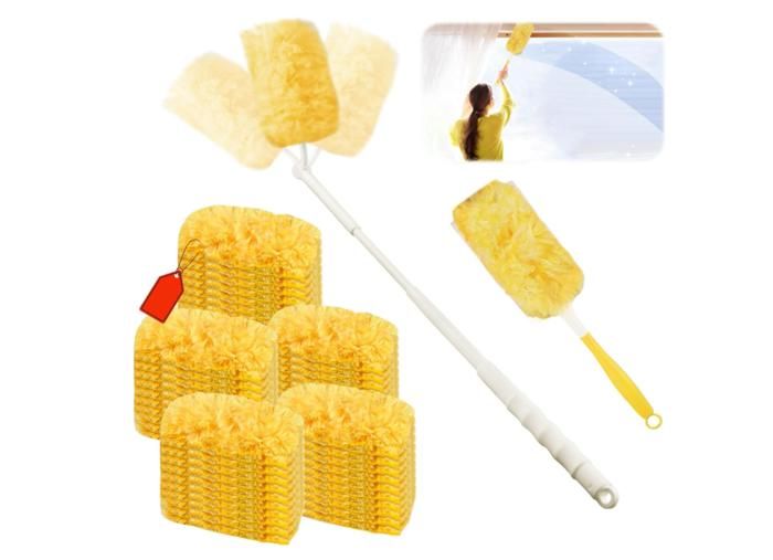 Recharge Plumeau Swiffer 360° - 30 Chiffons Microfibre + Manche Télescopique