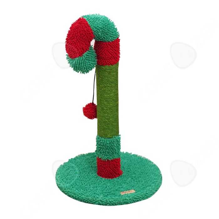 Comparer les prix de C Arbre a chat canne à sucre de noël et arbre à chat père noël verticale résistant l'usure et aux rayures pour chats jouer se