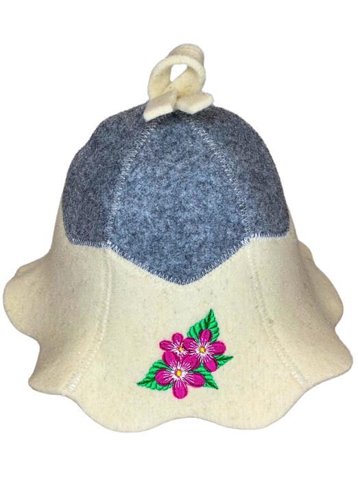GMMH Bonnet Sauna Laine Feutre - Protection Tête Oreilles Taille Unique Gris