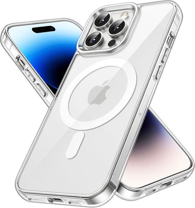 JETech Coque Agnétique Pour IPhone 13 Pro 6,1 Pouces Copatible Avec AgSafe, Etui Translucide