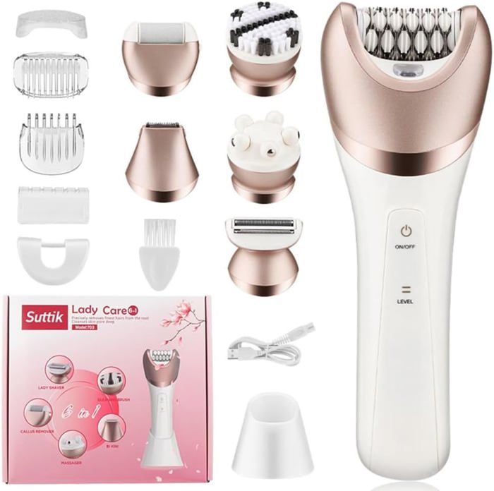 Tondeuse épilatrice électrique Braun Humide Et Sèche - Pour Femmes, Visage Et Corps, Usage Multiple
