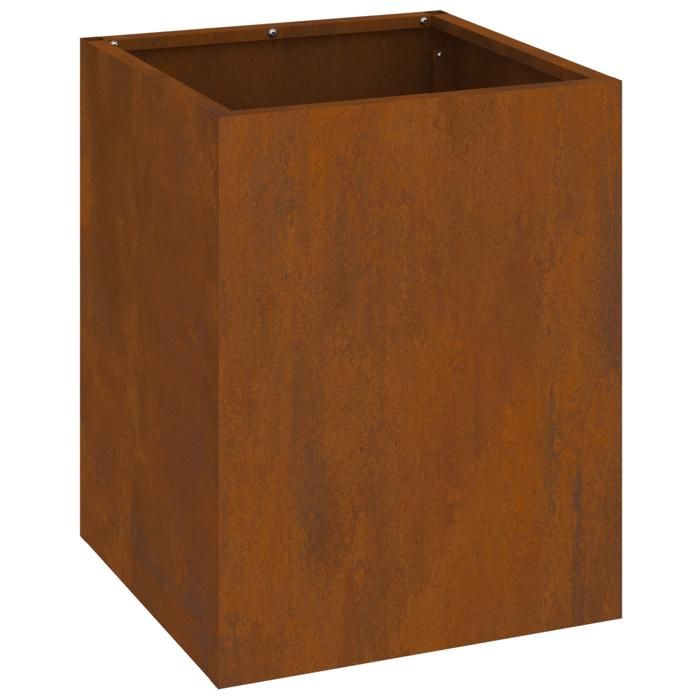 Reduction Pot Réduction - Cache-pot de jardin - Bac à Fleurs - Moderne, Rouillé 50 x ...