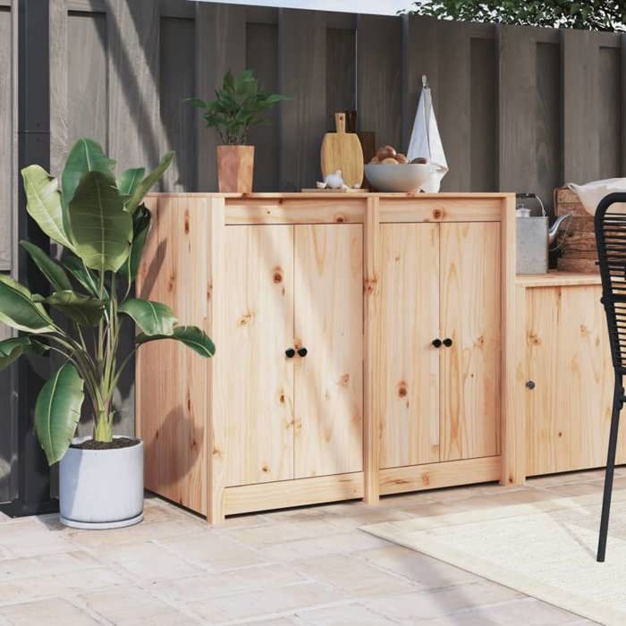“RabaisArmoire cuisine/ Armoire de cuisine - VIDAXL - dextérieur - bois de pin massif Août58795