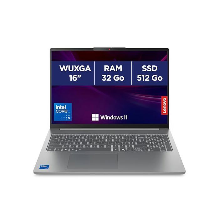 Lenovo IdeaPad Slim 5 16IRH10R Ordinateur Portable 16'' WUXGA Intel Core 5 RAM SSD Intel Graphique Windows 11 Home Clavier AZERTY Français - vue 10