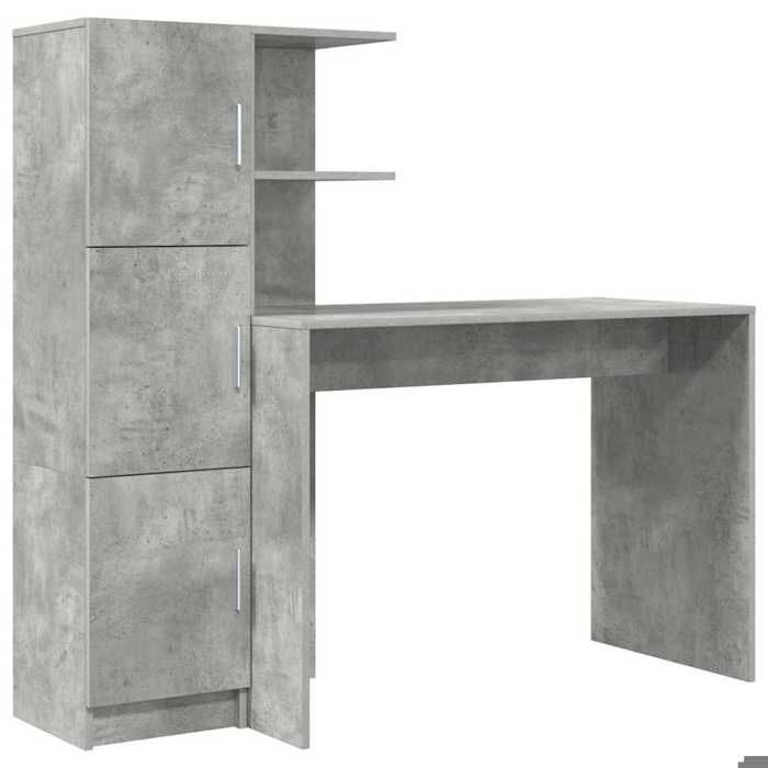 Black FridayBureau avec rangement Vidaxl pour Couloir Chambre bureeau - 2 pcs Gris béton - Bois dingénierie FR25_12466079