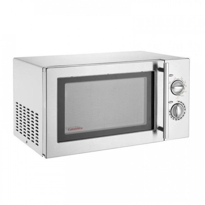 Micro-ondes inox 23 Litres 5 puissances fonction grill commandes manuelles 1400 W 220 V - MONO - Caterlite