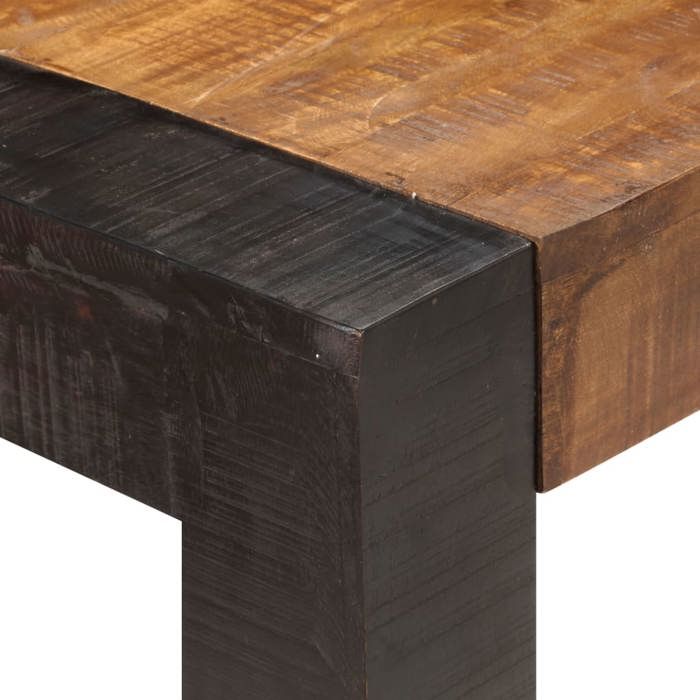Table cuisine CLOUD Brun Table à manger - Design Élégant - 140x70x76 cm - Bois de manguier brut massif tt377