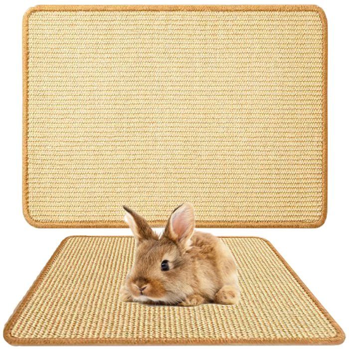 1 PCS tapis à gratter naturel pour lapin tapis de soin des griffes et des dents tapis de lapin pour cages 60 x40CM