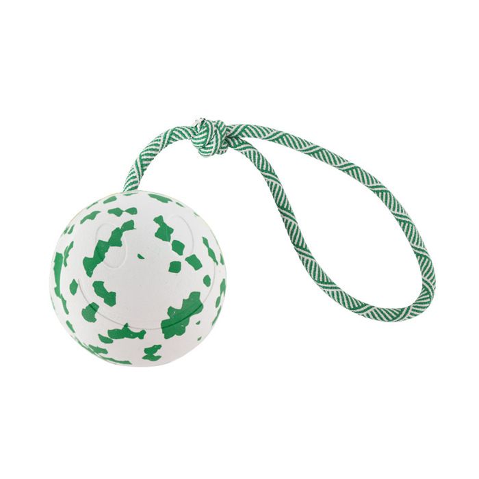 Balle interactive pour chien - Phoesky - Élastique - Biodégradable - 7 couleurs - Anneau de traction - Caoutchouc - 7 cm