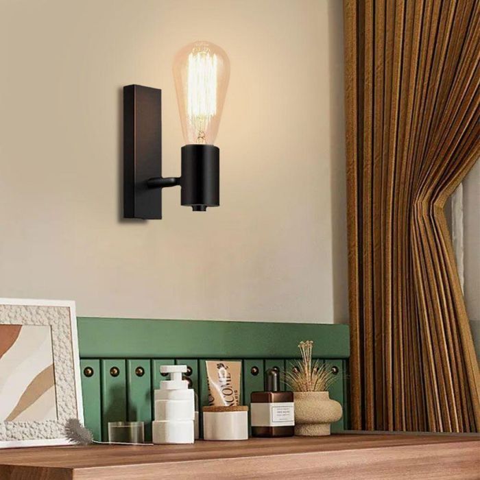 Applique murale - SMOTOP - Noir - Orientable & pivotant - Douille E27