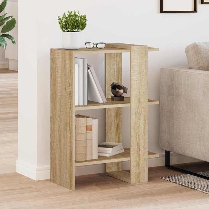 ShieldPro®Bibliothèque - CLOUD - Cabinet/Placard/Étagère pour livres - Chêne Sonoma 52x25x71 5 cm - Bois dingénierie 5071616