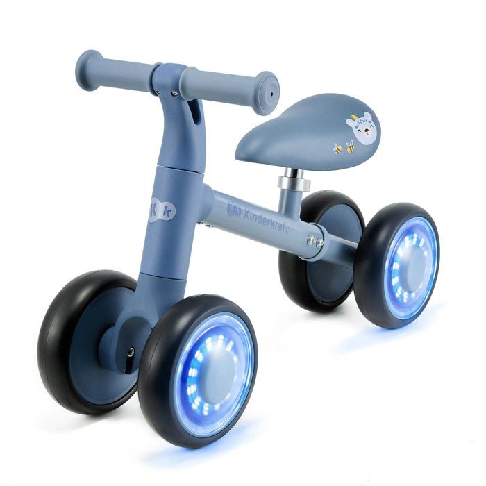 Tricycle - KINDERKRAFT - CUTIE FLASH - 4 roues - LED - bleu