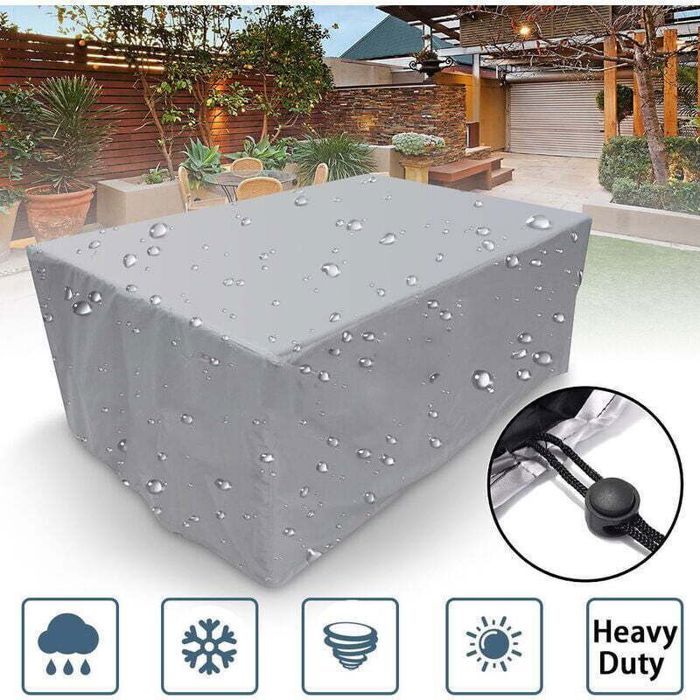 Housse de protection meubles de jardin - Polyester imperméable Protection UV - Extérieur - 90x90x90cm argent Housse de protection meubles de jardin - Polyester imperméable Protection UV - Extérieur - 90x90x90cm argent