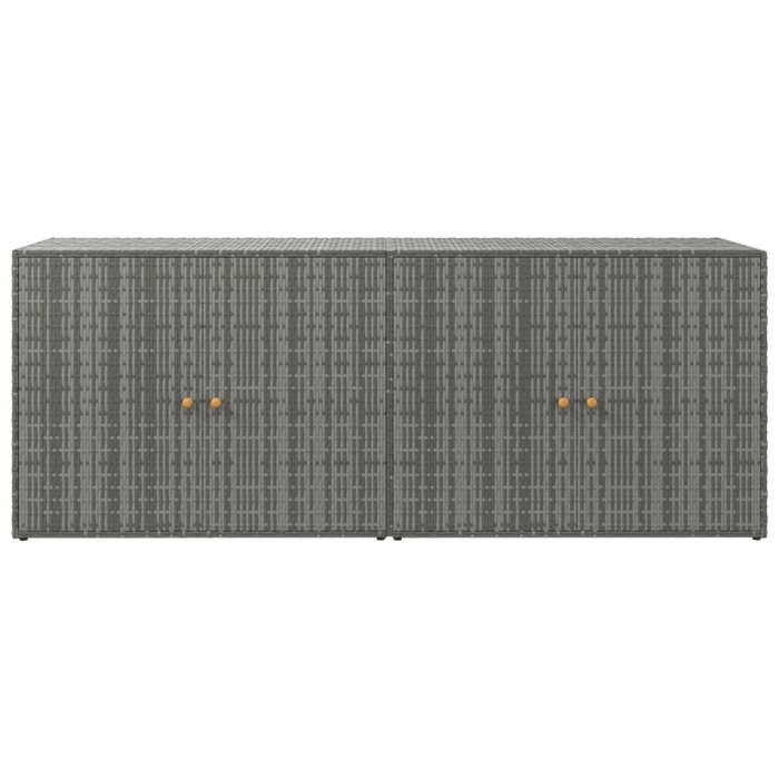 Magnifique Armoire de rangement jardin Gris 198x55 5x80 cm Résine tressée - design polyvalent - pour maison - Gris 20.8 kg 2026_5450