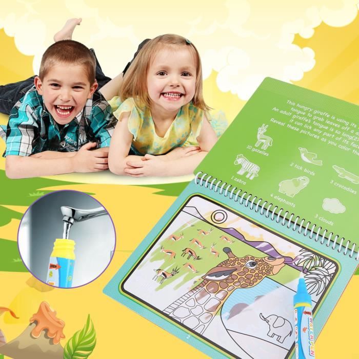 Livre de coloriage réutilisable avec stylo à l'eau pour enfants Jouet  éducatif d'apprentissage précoce de peinture(n ° 2)---RAC - Cdiscount Jeux  - Jouets