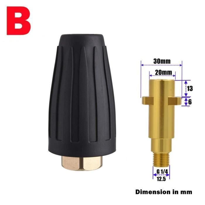 Buse Turbo Rotative 1/4 Pouce Pour Nettoyeur Haute Pression 3600 PSI025