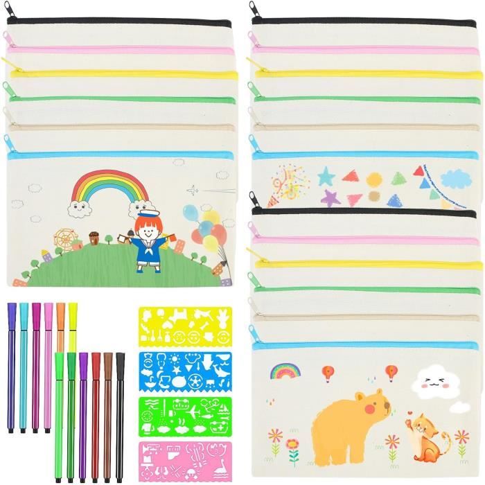 5 Mini Pochettes En Toile Pour Ranger Pièces, Cartes, Clés Et Rouge à Lèvres - Léger Et Pratique - Idéal Voyage Ou Quotidien - 2