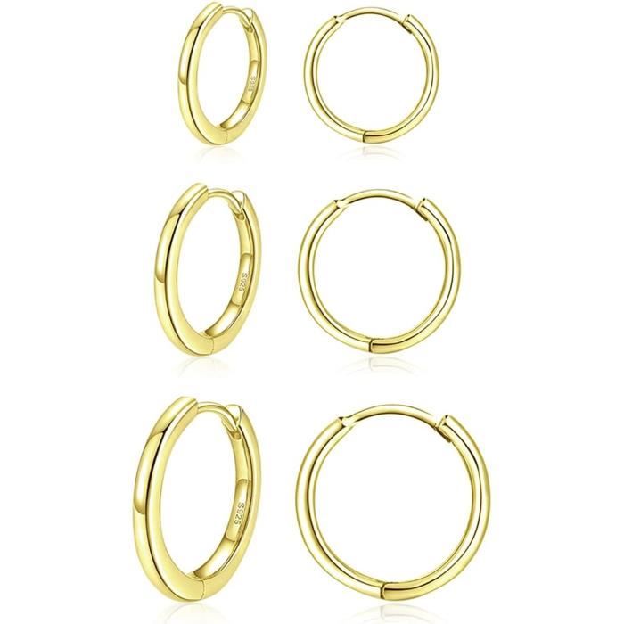 Boucles D'Oreilles Créoles En Acier Inoxydable Ovale Or Rose/Argent - Taille Grande W1a - NEUF Avec étiquettes